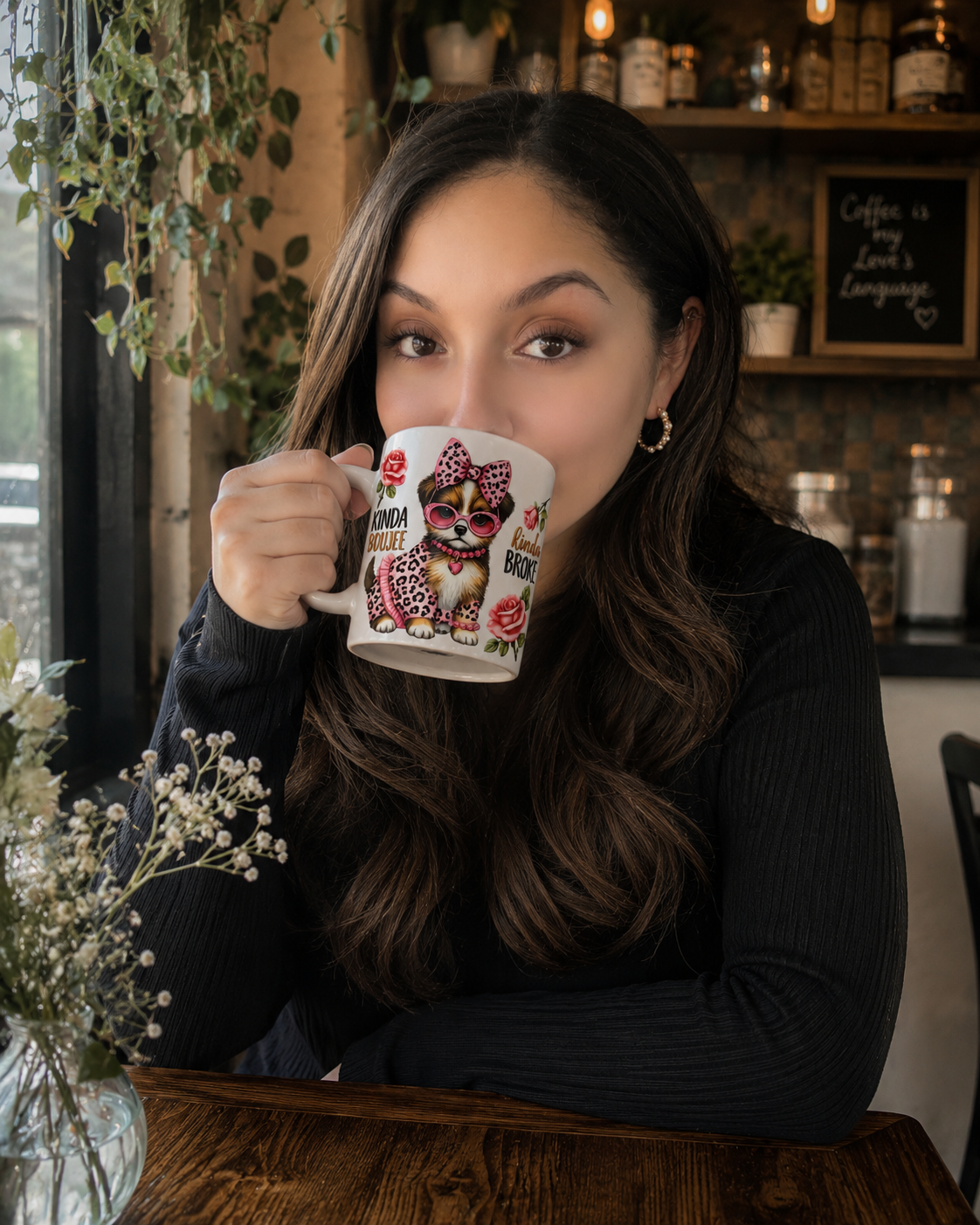 Kinda Boujee, Kinda Broke Puppy mug